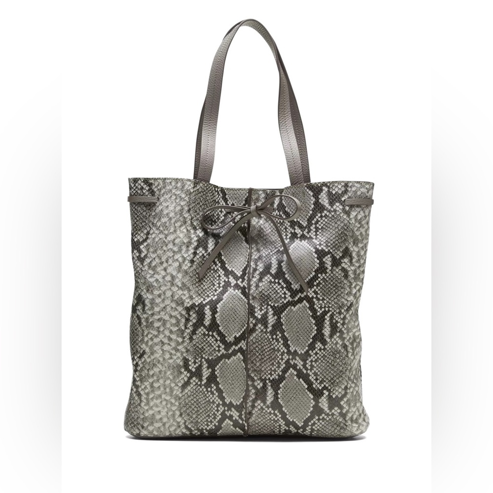 Banana Republic Portfolio Snake-Effect Leather tote bag